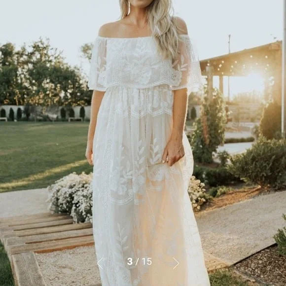 Baltic Born Dresses Baltic Born Off Shoulder Maxi Dress Size